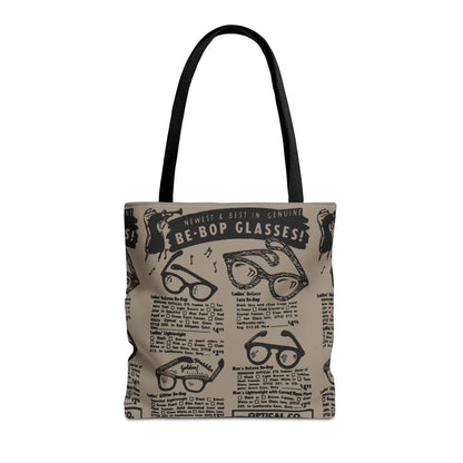 Be - Bop Glasses Tote Bag - Afrocentric Art by The Trini Gee