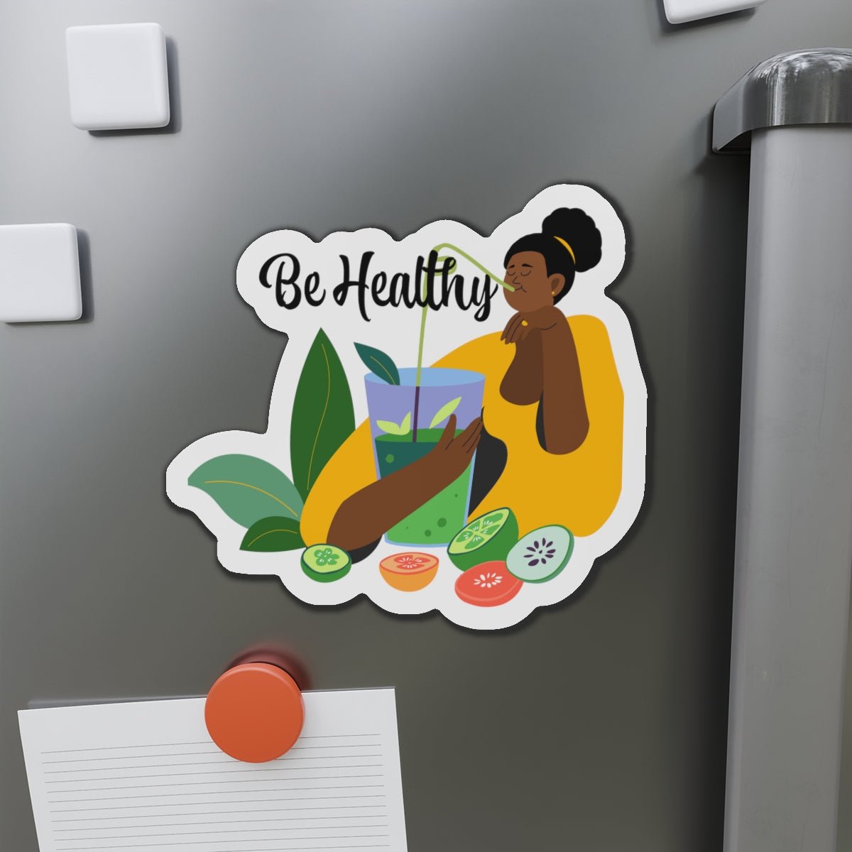 Be Healthy Magnet - Afrocentric Art by The Trini Gee