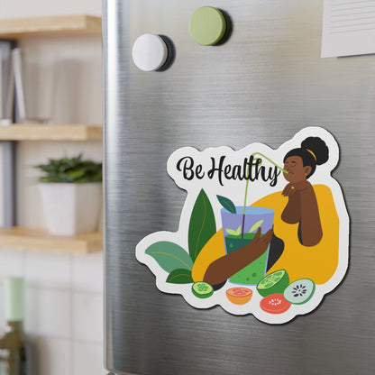Be Healthy Magnet - Afrocentric Art by The Trini Gee