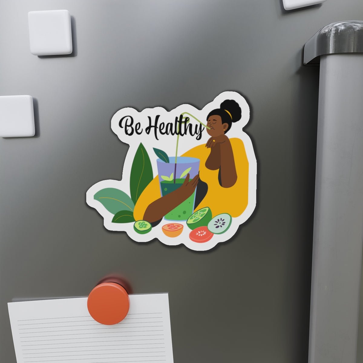 Be Healthy Magnet - Afrocentric Art by The Trini Gee