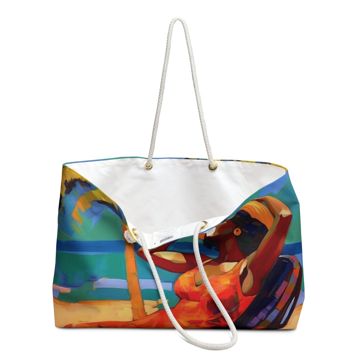 Beach Woman Weekender Bag - Afrocentric Art by The Trini Gee