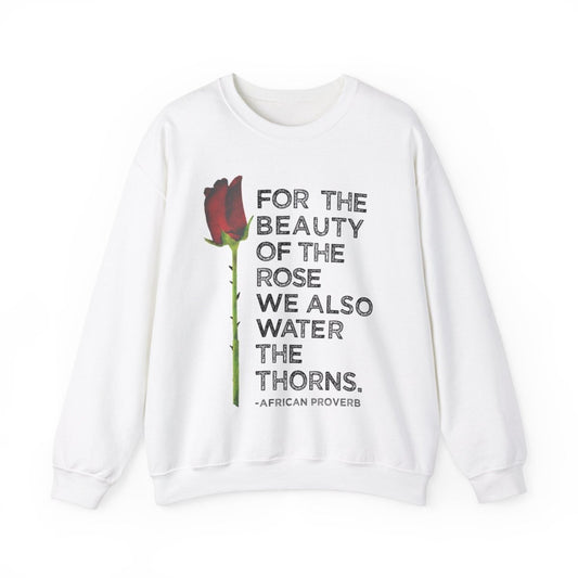 Beauty of the Rose Sweatshirt - Afrocentric Art by The Trini Gee