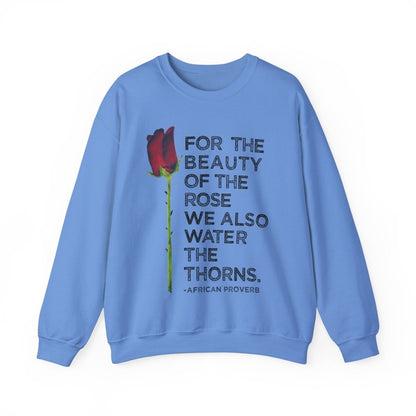 Beauty of the Rose Sweatshirt - Afrocentric Art by The Trini Gee