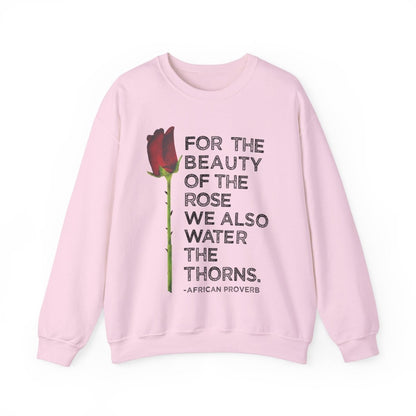 Beauty of the Rose Sweatshirt - Afrocentric Art by The Trini Gee