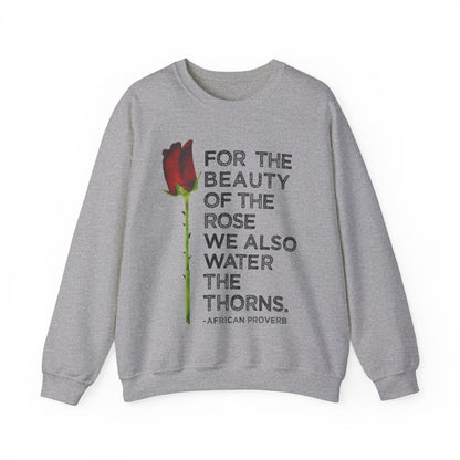 Beauty of the Rose Sweatshirt - Afrocentric Art by The Trini Gee