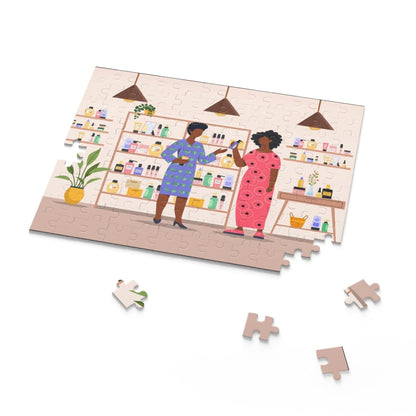 Beauty Shop Vibes Puzzle - Afrocentric Art by The Trini Gee
