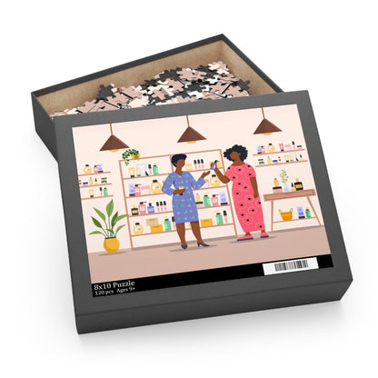 Beauty Shop Vibes Puzzle - Afrocentric Art by The Trini Gee