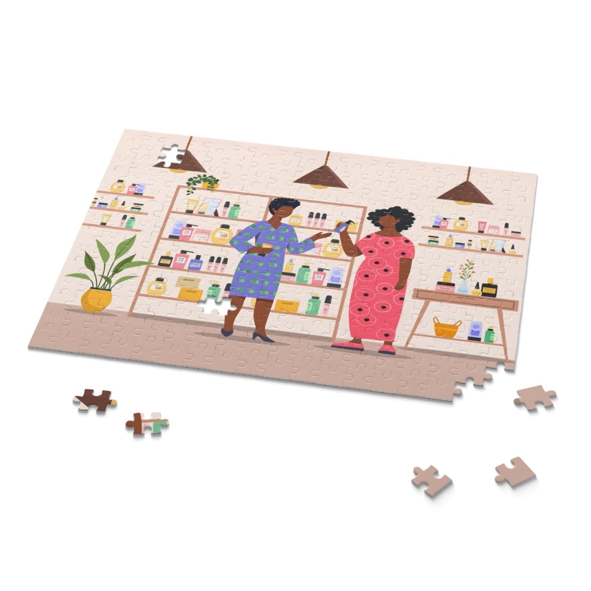 Beauty Shop Vibes Puzzle - Afrocentric Art by The Trini Gee