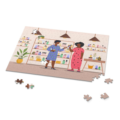 Beauty Shop Vibes Puzzle - Afrocentric Art by The Trini Gee
