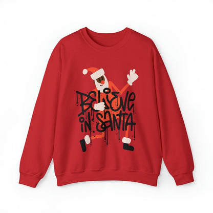 Believe in Santa Sweatshirt - Afrocentric Art by The Trini Gee