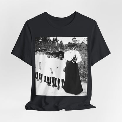 Bethune Girls in Line Shirt - Afrocentric Art by The Trini Gee