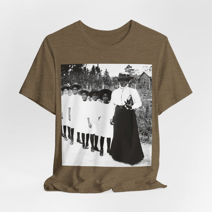 Bethune Girls in Line Shirt - Afrocentric Art by The Trini Gee