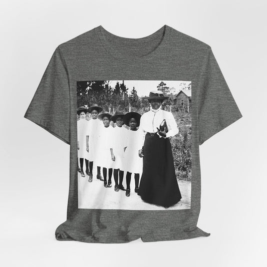 Bethune Girls in Line Shirt - Afrocentric Art by The Trini Gee