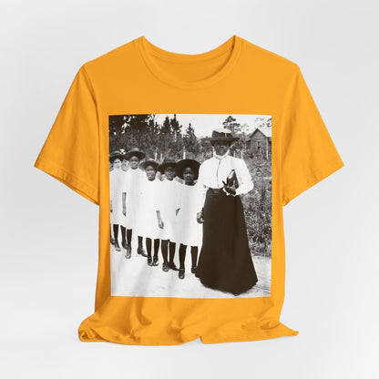 Bethune Girls in Line Shirt - Afrocentric Art by The Trini Gee