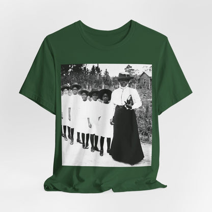 Bethune Girls in Line Shirt - Afrocentric Art by The Trini Gee