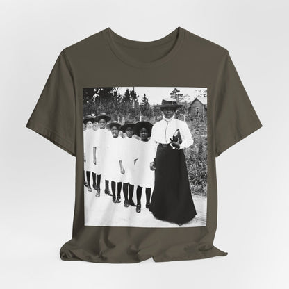 Bethune Girls in Line Shirt - Afrocentric Art by The Trini Gee