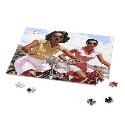 Bicycle Women Puzzle - Afrocentric Art by The Trini Gee