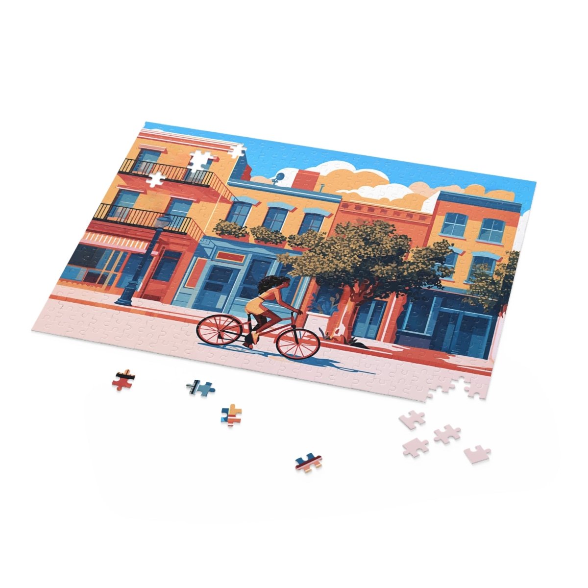 Bike Ride Puzzle - Afrocentric Art by The Trini Gee