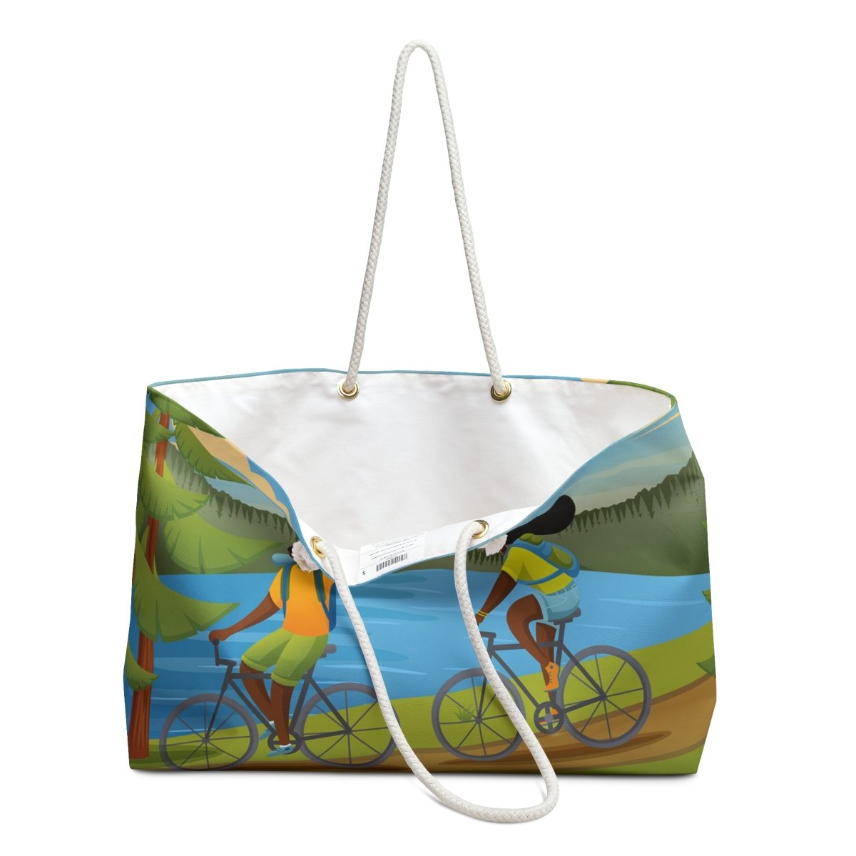 Bike Ride Weekender Bag - Afrocentric Art by The Trini Gee