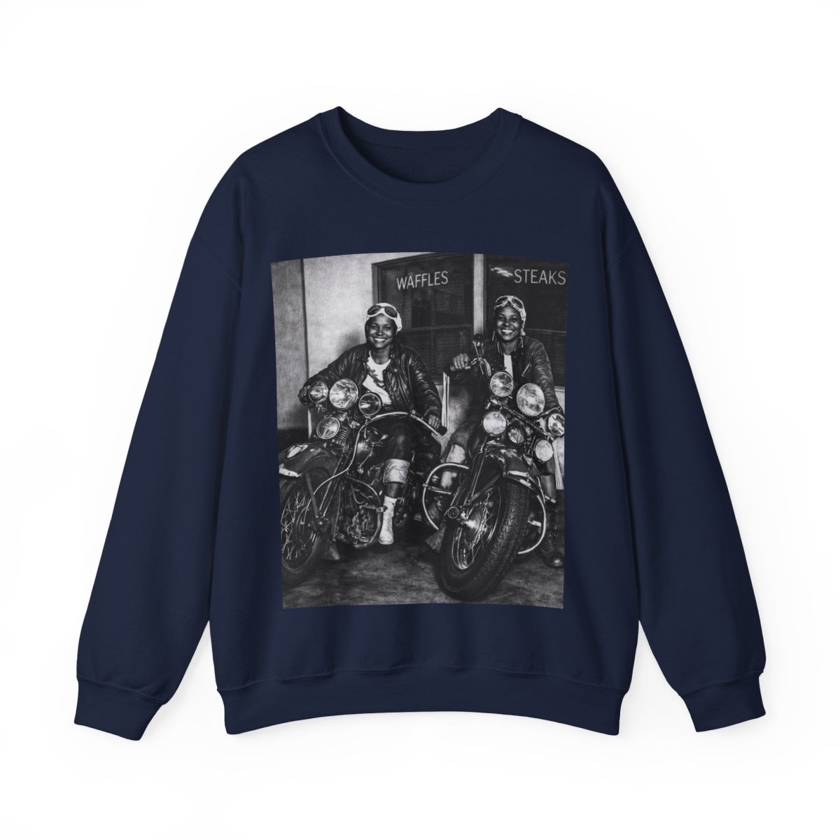 Biker Girls Sweatshirt - Afrocentric Art by The Trini Gee