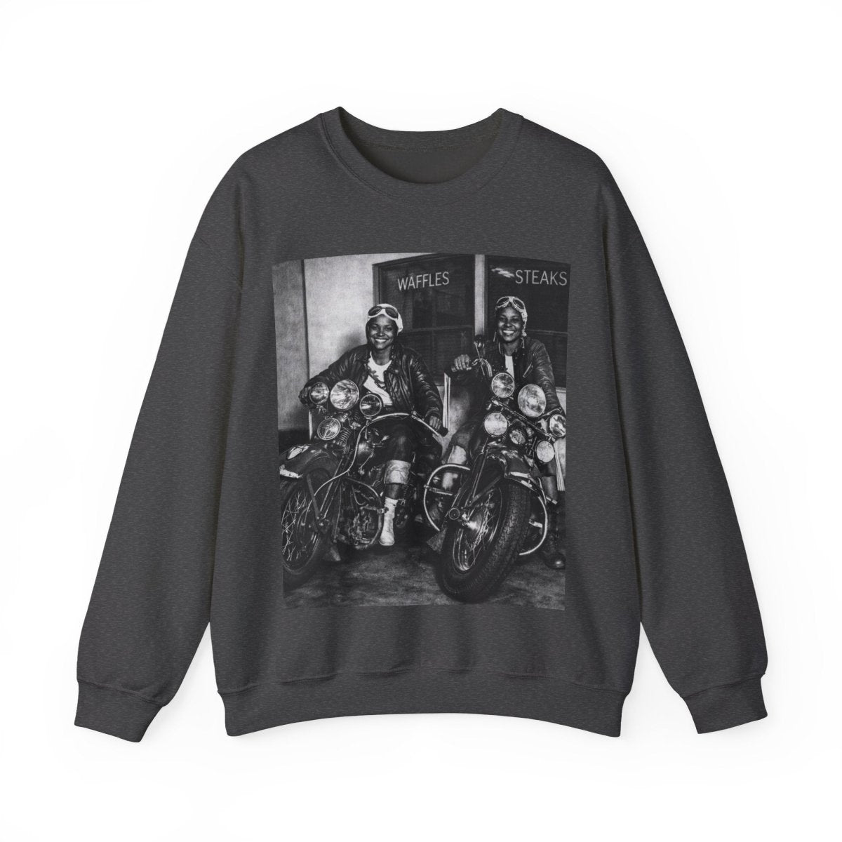 Biker Girls Sweatshirt - Afrocentric Art by The Trini Gee