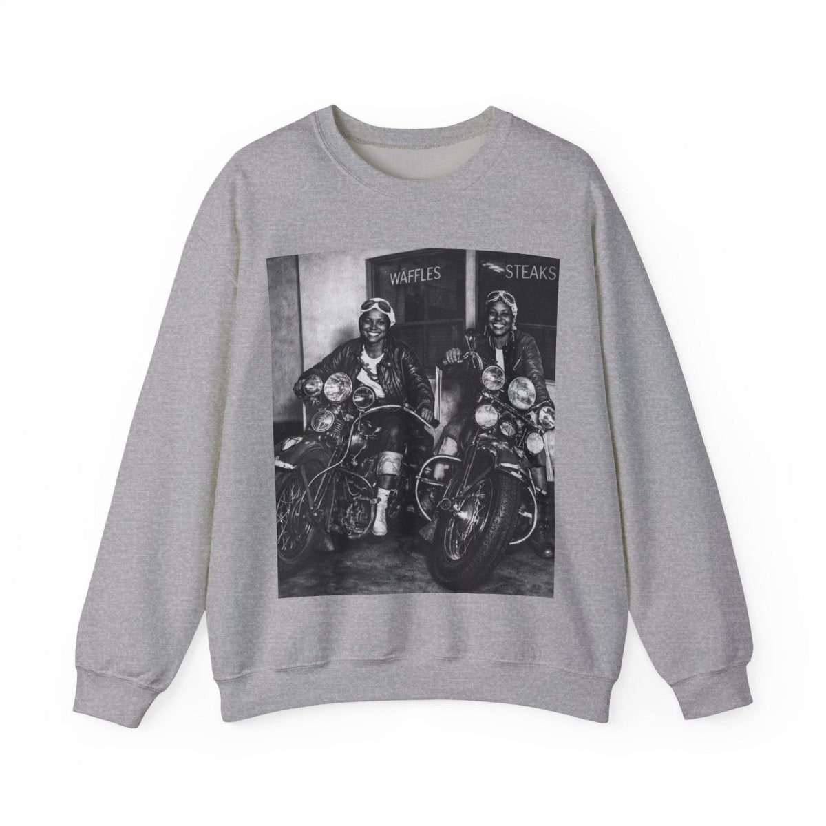 Biker Girls Sweatshirt - Afrocentric Art by The Trini Gee