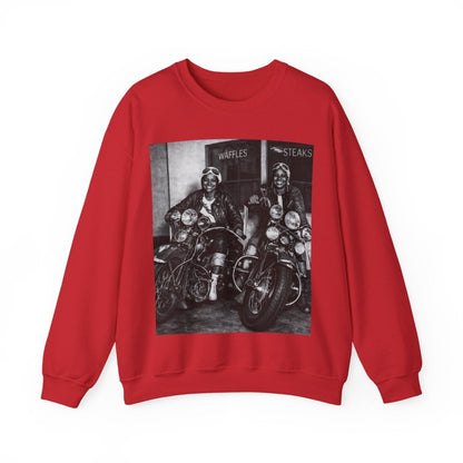Biker Girls Sweatshirt - Afrocentric Art by The Trini Gee
