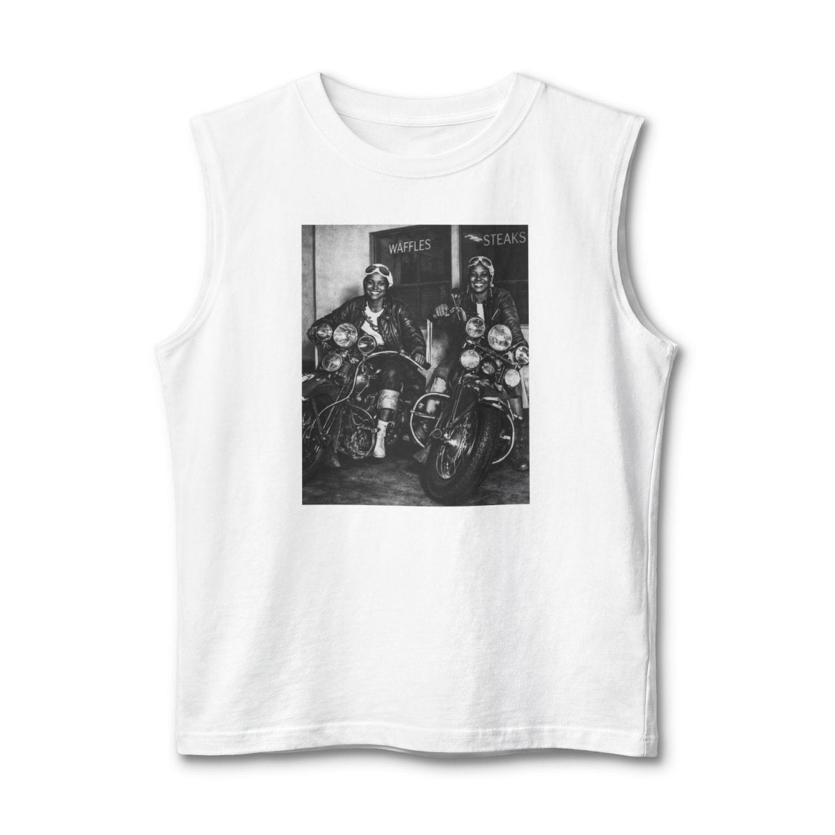 Biker Ladies Muscle Tank - Afrocentric Art by The Trini Gee