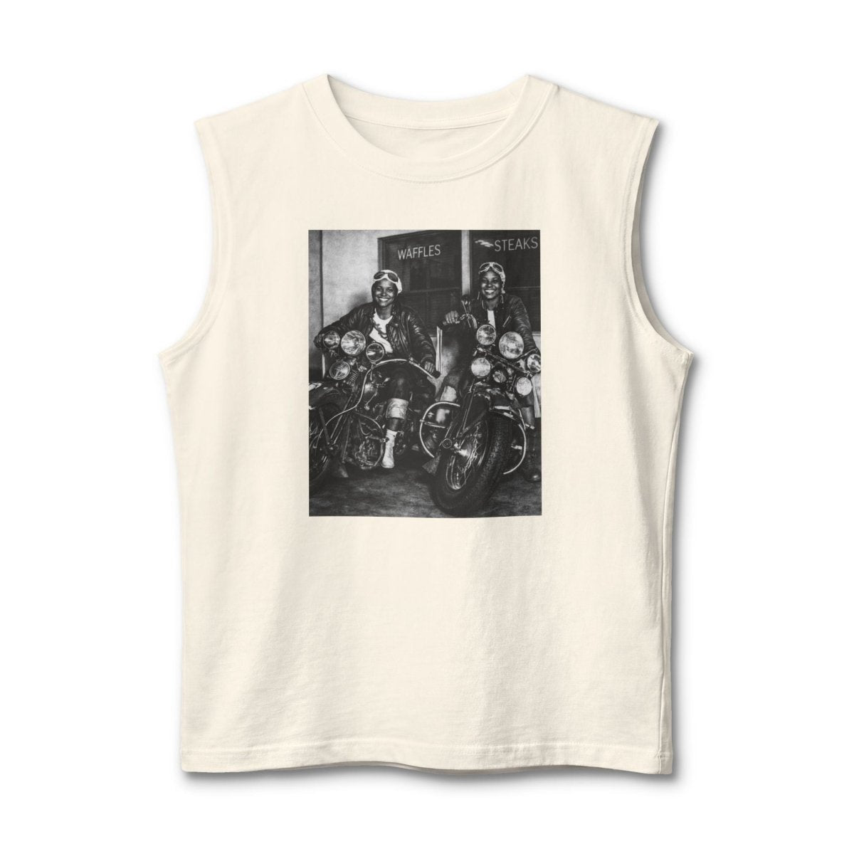 Biker Ladies Muscle Tank - Afrocentric Art by The Trini Gee