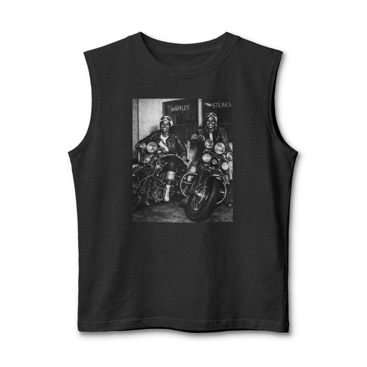 Biker Ladies Muscle Tank - Afrocentric Art by The Trini Gee