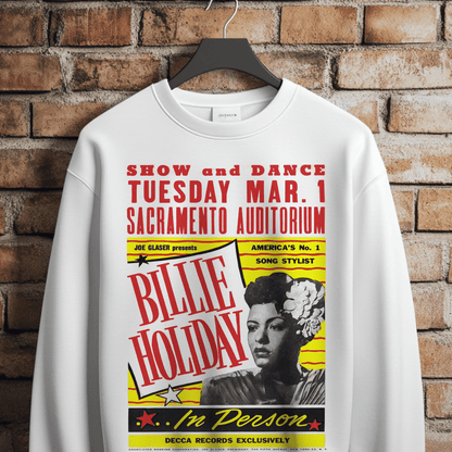 Billie Holiday Poster Sweatshirt - The Trini Gee