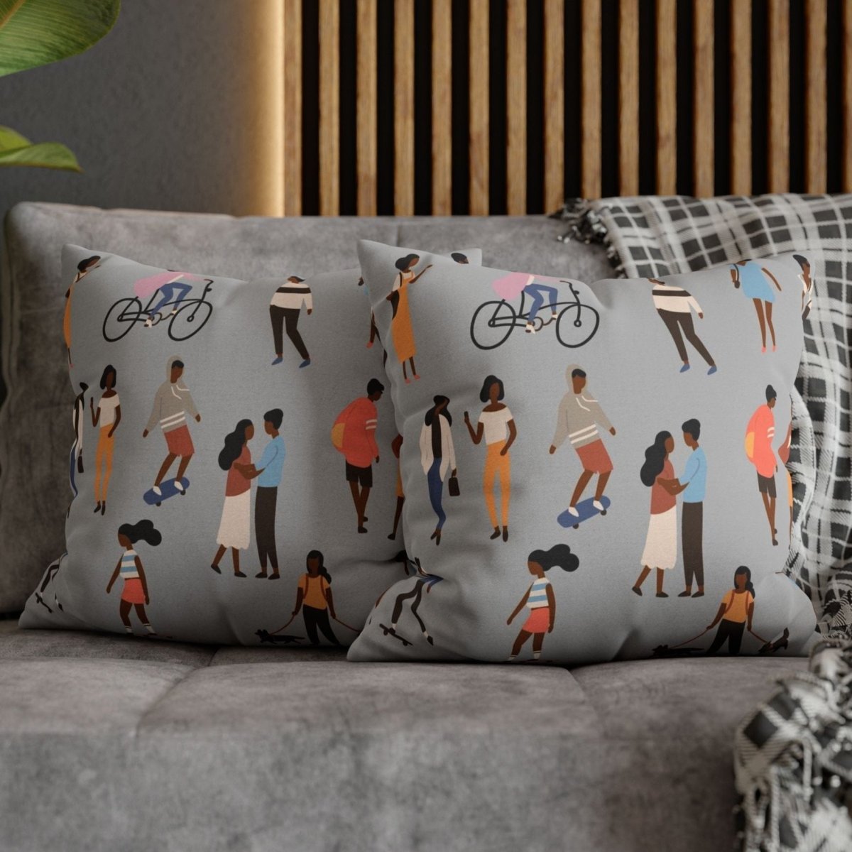 Black and Outdoors Pillow - Afrocentric Art by The Trini Gee