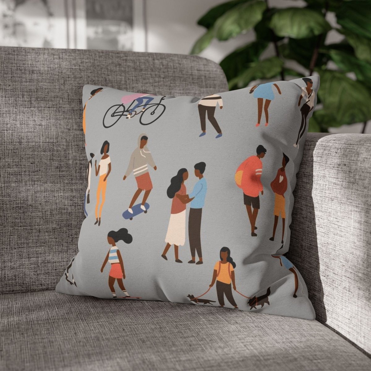 Black and Outdoors Pillow - Afrocentric Art by The Trini Gee