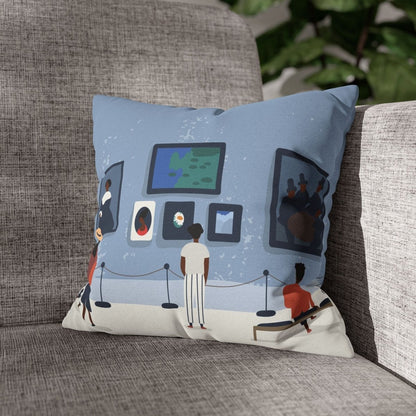 Black Art Museum Pillow - Afrocentric Art by The Trini Gee