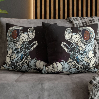 Black Astronaut Pillow - Afrocentric Art by The Trini Gee