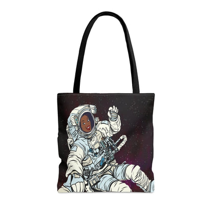 Black Astronaut Tote Bag - Afrocentric Art by The Trini Gee