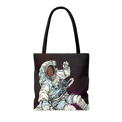 Black Astronaut Tote Bag - Afrocentric Art by The Trini Gee