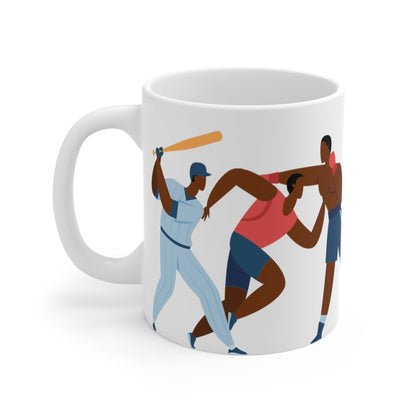 Black Athletes Mug - Afrocentric Art by The Trini Gee