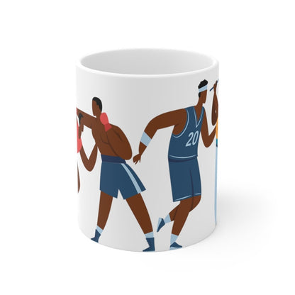 Black Athletes Mug - Afrocentric Art by The Trini Gee