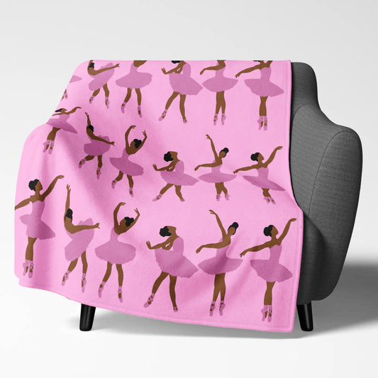 Black Ballerinas Blanket - Afrocentric Art by The Trini Gee