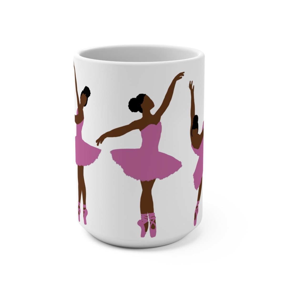 Black Ballerinas in Pink Mug - Afrocentric Art by The Trini Gee