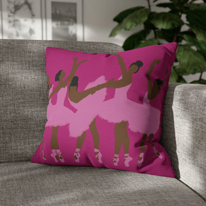 Black Ballerinas Pillow - Afrocentric Art by The Trini Gee