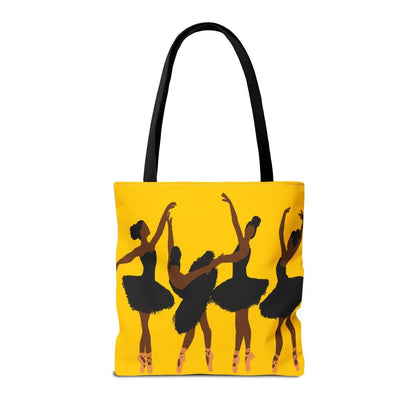 Black Ballerinas Tote Bag - Afrocentric Art by The Trini Gee