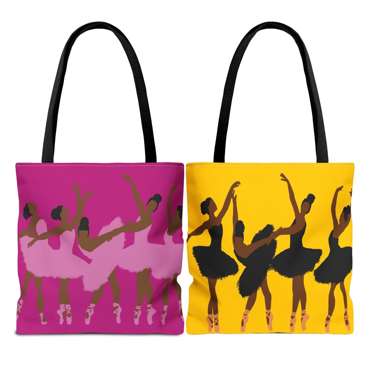 Black Ballerinas Tote Bag - Afrocentric Art by The Trini Gee