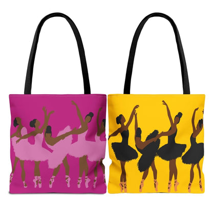 Black Ballerinas Tote Bag - Afrocentric Art by The Trini Gee