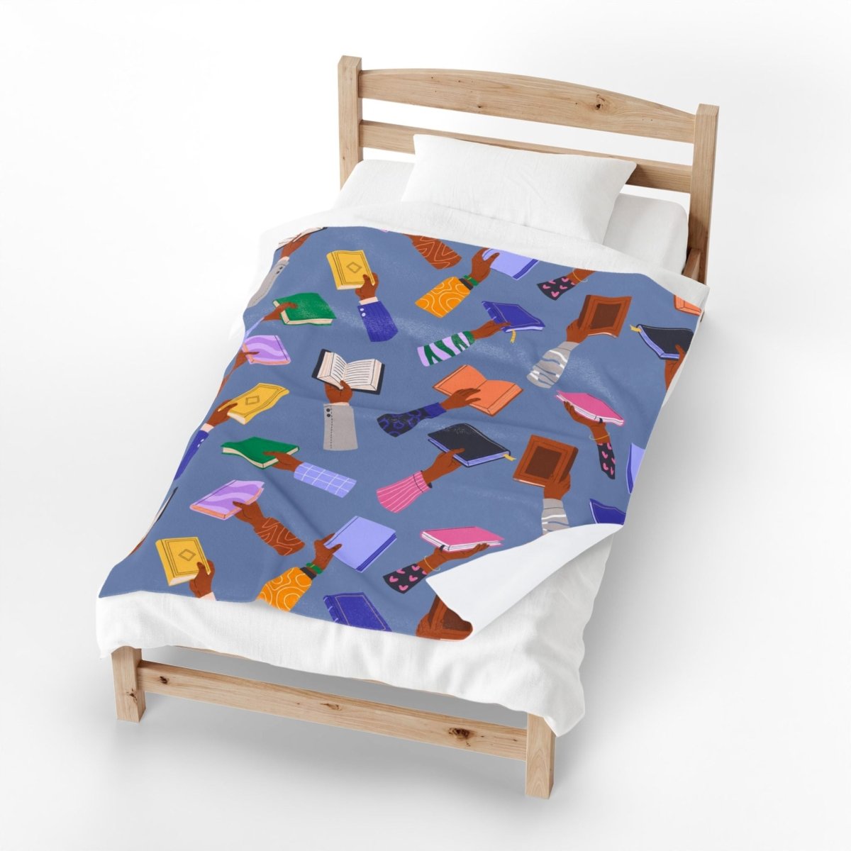 Black Book Lover Throw Blanket - Afrocentric Art by The Trini Gee