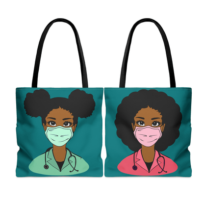 Black Doctors Tote Bag - Afrocentric Art by The Trini Gee