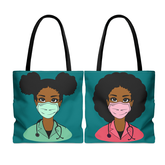 Black Doctors Tote Bag - Afrocentric Art by The Trini Gee