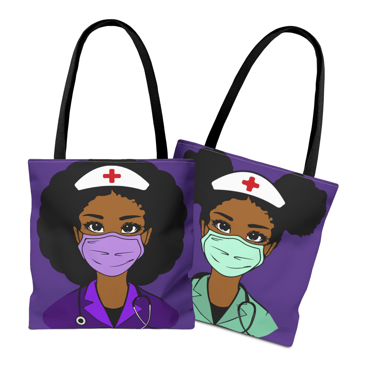 Black Doctors Tote Bag - Afrocentric Art by The Trini Gee