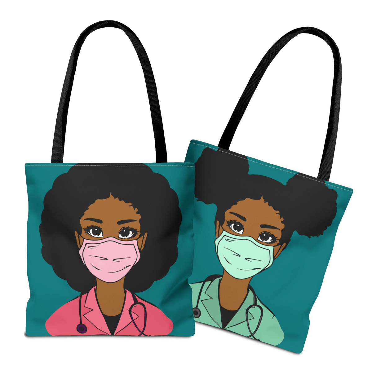 Black Doctors Tote Bag - Afrocentric Art by The Trini Gee